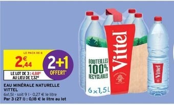 Intermarché Hyper Eau Minérale Naturelle Vittel offre