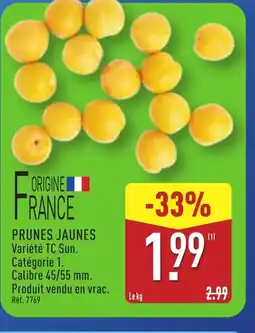 ALDI Prunes jaunes offre