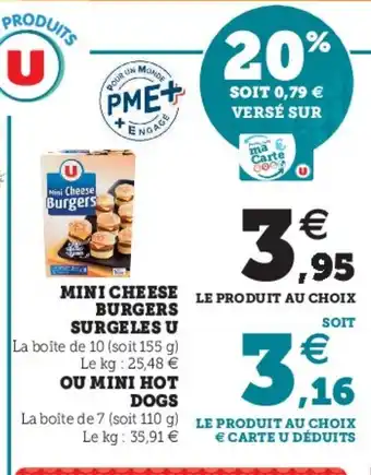 Super U Mini Cheese Burgers offre