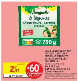 Intermarché Hyper Bonduelle 3 légumes offre