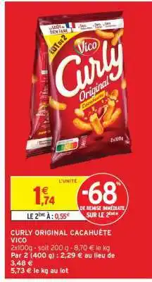 Intermarché Hyper Curly Original Cacahuète Vico offre