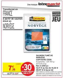 Intermarché Hyper SAUMON FUMÉ DE NORVÈGE CAPITAINE COOK offre