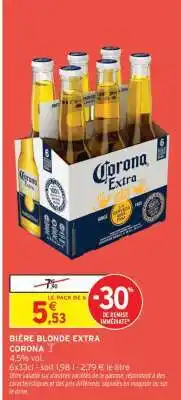 Intermarché Hyper BIÈRE BLONDE EXTRA CORONA offre