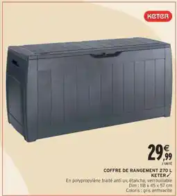 Intermarché COFFRE DE RANGEMENT 270 L KETER offre