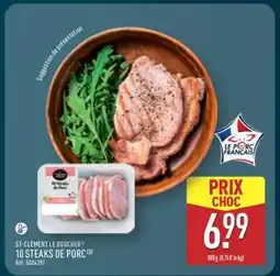ALDI 10 Steaks de Porc offre