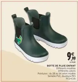 Intermarché Botte de pluie enfant offre