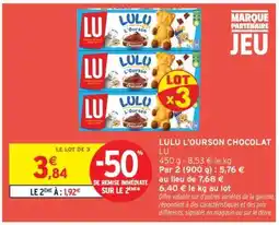 Intermarché Hyper Lulu L'Ourson Chocolat offre