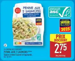 ALDI PENNE AUX 2 SAUMONS offre