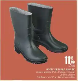 Intermarché BOTTE DE PLUIE ADULTE offre