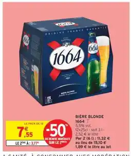 Intermarché Hyper Bière Blonde 1664 offre