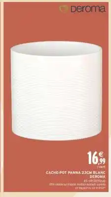 Intermarché CACHE-POT PANNA 23CM BLANC offre