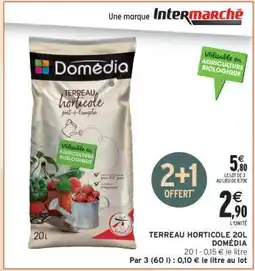 Intermarché TERREAU HORTICOLE 20L DOMÉDIA offre