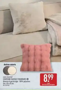ALDI COUSSIN FAUSSE FOURRURE offre