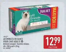 ALDI JULIET 48 ÉMINCÉS EN SAUCE POUR CHAT ADULTE offre