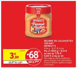 Intermarché Hyper Beurre De Cacahuètes Creamy Menguy's offre