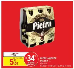 Intermarché Hyper Bière Ambrée Pietra offre