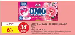 Intermarché Hyper LESSIVE CAPSULES X29 ROSIR DE PLAISIR OMO offre