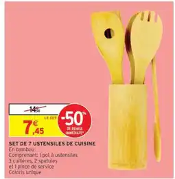 Intermarché Hyper SET DE 7 USTENSILES DE CUISINE offre