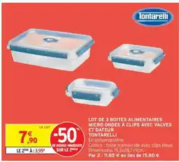 Intermarché Hyper Lot de 3 boîtes alimentaires Tontarelli offre