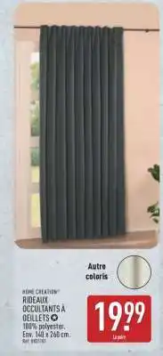 ALDI HOME CREATION RIDEAUX OCCULTANTS À ŒILLETS offre