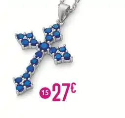 E.Leclerc collier en argent rhodié et oxydes de zirconium offre