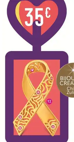 E.Leclerc broche en plaqué or et oxydes de zirconium offre