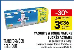 Supeco Actimel Yaourts à boire nature sucrés offre