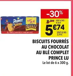 Supeco Prince LU Biscuits fourrés au chocolat au blé complet offre
