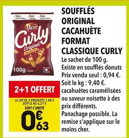 Supeco VICO Soufflés original cacahuète format classique curly offre