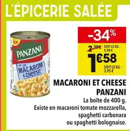 Supeco Panzani MACARONI ET CHEESE offre