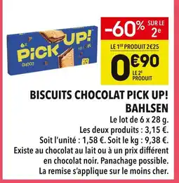 Supeco Bahlsen Biscuits chocolat Pick Up! offre