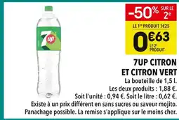 Supeco 7UP citron et citron vert offre