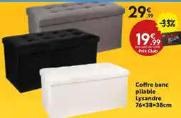 Maxi Bazar Coffre banc pliable Lysandre offre