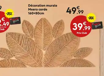 Maxi Bazar Décoration murale Meera corde offre