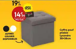 Maxi Bazar Coffre pouf pliable Lysandre offre