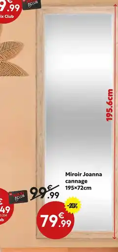 Maxi Bazar Miroir Joanna cannage offre