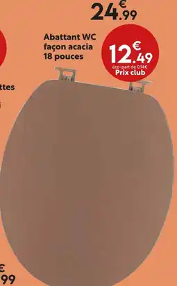 Maxi Bazar Abattant WC façon acacia 18 pouces offre