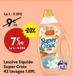 Maxi Bazar SUPER CROIX Lessive liquide 42 lavages 1.89L offre