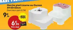 Maxi Bazar Marche pied Licorne ou Ourson 31×35×20cm offre