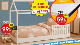Maxi Bazar Lit cabane avec barrière offre
