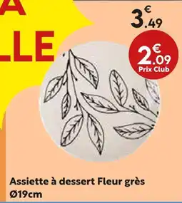 Maxi Bazar Assiette à dessert Fleur grès offre