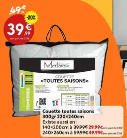 Maxi Bazar Couette toutes saisons offre