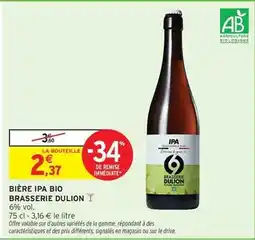 Intermarché Express Signal - bière ipa bio offre