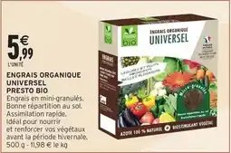 Intermarché Express Engrais organique universel presto bio offre