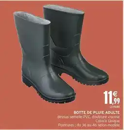 Intermarché Express Botte de pluie adulte offre