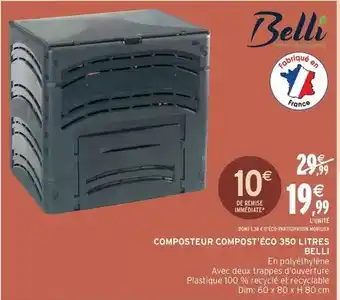 Belli - composteur compost'eco 350 litres