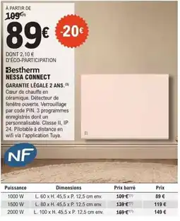 E.Leclerc Brico Bestherm - bessembres nes8a connect offre