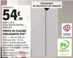 E.Leclerc Brico Dim - portes de placard coulissantes eco offre