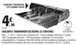 E.Leclerc Brico Dim - isolants thermorefecteurs 23 couches offre