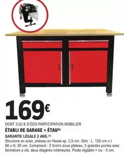 E.Leclerc Brico Dim - établi de garage + étau offre